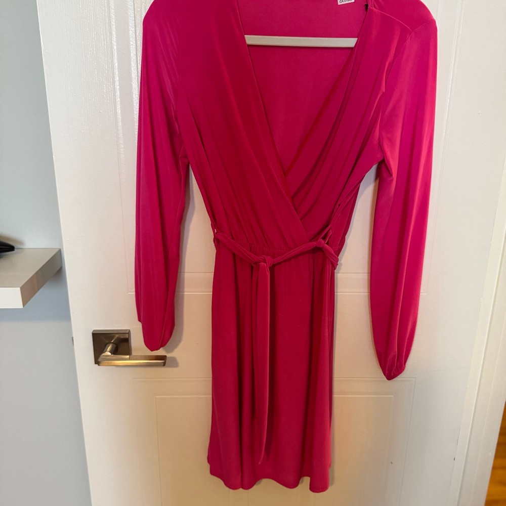 Vibrant Pink Wrap Dress